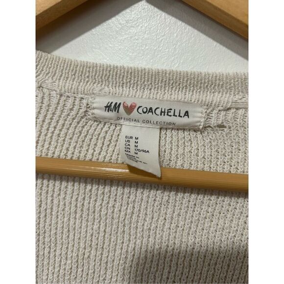 Coachella Official H&M Collab Festival Open Knit Western Fringe Hippie Open Fron - Picture 9 of 15